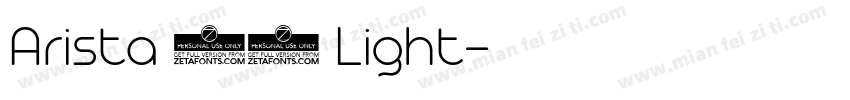 Arista 20 Light字体转换